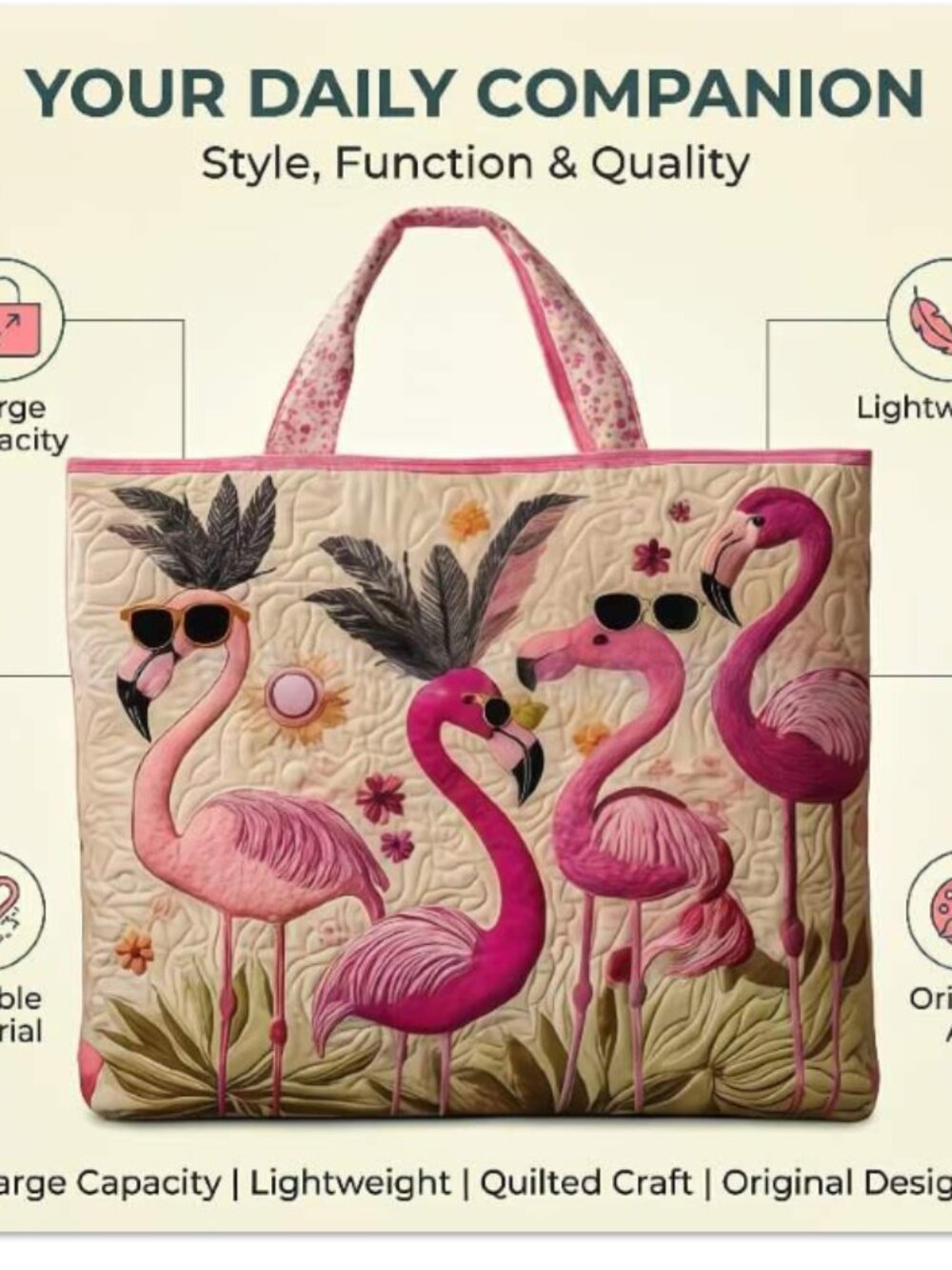 So Cute!!  Pink Flamingo Bag - Never Used